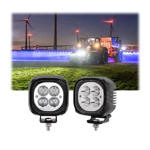 Emark 4 Inch Blue 40W Square LED Work Light for Agricultural Boom Spraying