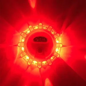 Emergency Flash Warning Lamp Waterproof LED Flare Roadside Safety Puck Light Chargeable LED Road Flare with Hook Magnet