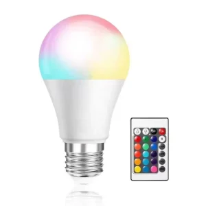 Energy Efficient 16 Colors Remote Control RGB E27 Aluminum LED Light Bulbs High CRI 90
