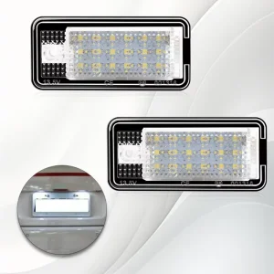 Error Free 18SMD LED Tail Number License Plate Light For AUDI A3 S3 A6 C6 A4 B6 Q7 RS4 RS6 LED Number Plate Lamps