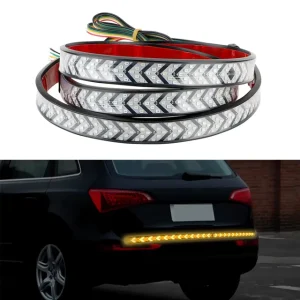 European American 12 24V Dual Color Arrow Shaped Flowing Turn Signal Light Accessories for Pickup Truck Brake