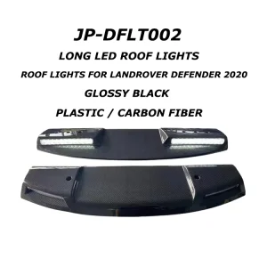 Exterior Lighting Accessories Car Plastic Carbon Fiber Long LED Roof Lights for Land Rover Defender OffRoad Pickup