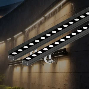 Extra Long Tube Outdoor IP67 Sealed Aluminum Housing Ra80 High Brightness Diffused Warm White DC24V Fixing Bracket Wall Washer