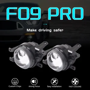 F09 PRO 3 Inch Bi LED Fog Light Projector Lens 49W High Power Universal Car Auxiliary Driving Lamp 6000K 12V