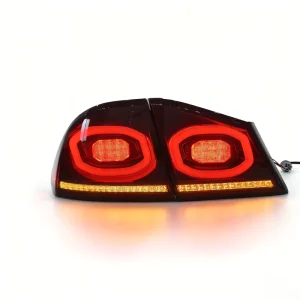 F107 ABS LED Auto Tail Lights Assembly Red Yellow Turn Signals Replacement Lamps 12V 6500 Lumens