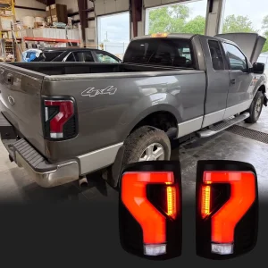 F150 Tail Lights LED Assembly for Ford F 150 P415 11th Gen Base Trim Upgrade to Raptor Style DRL Plug-n-Play