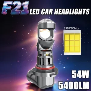 F21 54W 9-36V Canbus OEM 9005 H4 H7 H11 Play and Plug 6000K Driving Mini Lens LED Headlight for Car SUV Pickup Truck