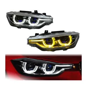 F30 3 Series Dual Color Version Yellow and White Upgrade DRL Ikon Accessories for BMW