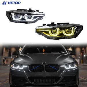 F30 Headlight 3 Series Dual Color US Upgrade Modified Car LED DRL Ikon Style Headlamp Plug and Play for BMW