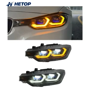 F30 Headlights Dual Color 3 Series F35 M3 F80 Upgrade Style Lamp Ikon Modified for BMW