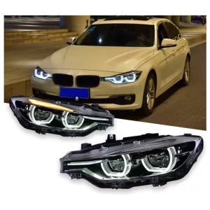 F30 Upgrade Headlights LED for BMW 3 Series F30 F35 320i 318i 325i DRL Angel Eye Head Lamp Modified Light Accessories