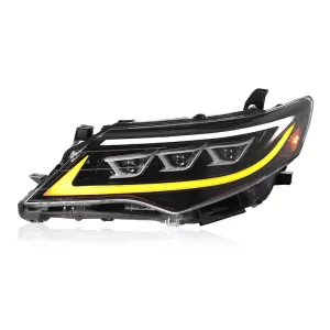 F84 3 lens LED Dynamic Auto Headlight Assembly 12V 6000K Upgrade Front Lamp Sequential Turn Signal