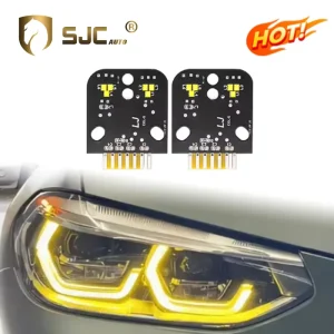 宝马F97 X3M F98 X4M G01X3 CSL黄色DRL模块 前LCI模块柠檬黄色发光二极管板汽车零件