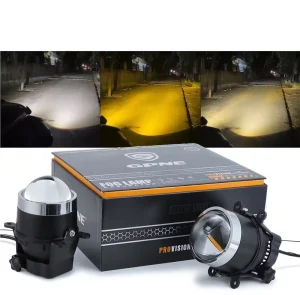 F9X 3 Inch Tri Color LED Projector Fog Light Universal Auxiliary Driving Spotlight Fog Lens