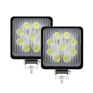 FDN Car Accessories Mini Square Shape LED Work Light 27W 9 Leds Driving Lamp Spot Beam Work Lamp for Off Road Suv Boat