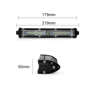 FDN Super Slim Driving Light Bar 9” 60W Straight Bar IP67 6000K 6000LM Combo Beam LED Light Bar for Off-Road Vehicle Aluminum