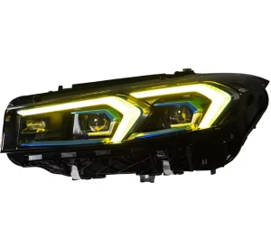 FOR BMW 3 Series G20 Blue Eyebrow LED Dual Color Laser Headlight Assembly