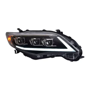 FOR Toyota Corolla Modified LED Headlight Assembly DRL Sequential Turn Signal Dual Beam Lens