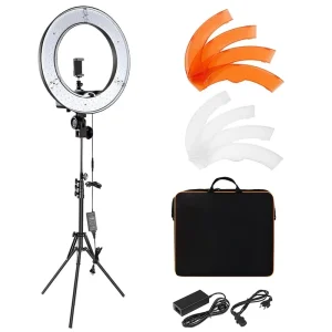 FOSOTO RL18 Ring Light Kit 18″ 48cm 55W 5500K Dimmable LED Ring Light Light Stand Carrying Bag for Live Stream Makeup YouTube