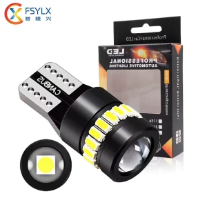 FSYLX LED Bulb T10 W5W 194 501 3014 3030 LED Super Bright Canbus Light Bulb Red Amber White Yellow Automotive Interior LED Light