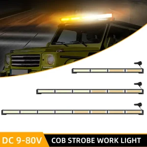 Factory 12 24V Ultra Bright COB LED Strobe Flash Warning Light Bar for Car Truck Construction Vehicle Road Transport