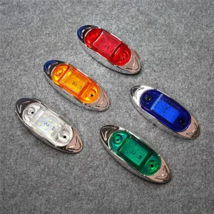 Factory 12V 24V 4 Inch Waterproof Five Colors LED Marker Lamp Side Light for Truck