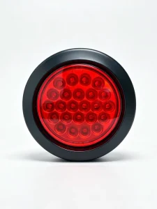 Factory 24LED Red Round Truck Tail Light 24V Heavy Duty Trailer Rear Stop Brake Lamp for Isuzu Hino Fuso Lorry Bus