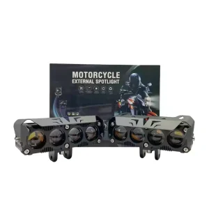 Factory 4 Lens LED Fog Driving Light Super Bright Headlight Spotlight for Motorcycle Car