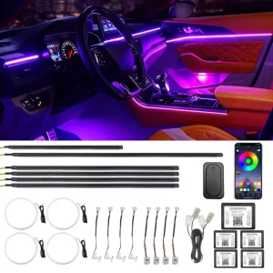 Factory App Control RGB Ambient Decorative Car Interior Atmosphere Light Car Interior Light LED Dashboard Light