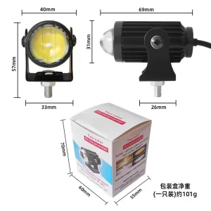 Factory Big Sale Motorcycle Spotlight High Low Beam 12V 24V Motorcycle LED Lens Dual Color Yellow White Mini LED Lens Moto