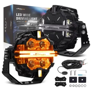 Factory Brand New 5inch Round LED Off Road Auxiliary Light RGB DRL Amber White Spot Beam Off Road 212W 12V