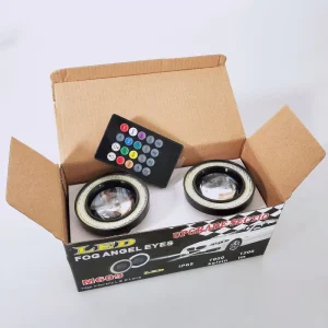 Factory Car Accessories Exterior 2PCS Super Bright Angel Eye Halo Fog Lights for Cars LED Fog Lights Driving Lamps