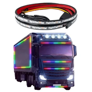 Factory Custom Truck Tailgate LED Strip Light Bar RGB Colorful LED Grill Turn Signal Brake Backup DRL Strip for Truck