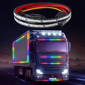 Factory Custom Universal Fit Truck Tailgate LED Strip Light Bar RGB Colorful LED Grill Turn Signal Brake Backup DRL Flashing