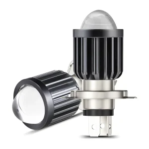 Factory Direct 12V High Brightness Motorcycle Headlight Lens H4 Dual Beam LED 1200 Lumens Spot Focused Waterproof Universal