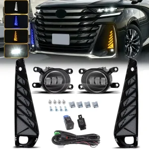 Factory Direct Auto Car Accessory Front Bumper LED Fog Light Driving Lamp for Toyota Vellfire Daytime Night Running Light