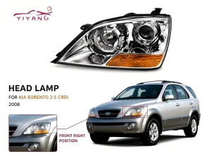 Factory Direct Automotive Headlight Assembly for Kia Sorento 2.5 CRDi