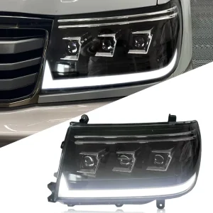 Factory Direct Car Lights for Toyota Land Cruiser Headlights LC100 LED Headlight DRL LED Lens Assembly