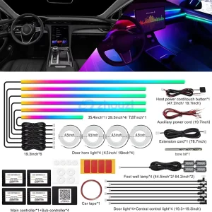 Factory Direct LED Music Sync Strip New Color Changing Ambient Light Decor for 98% Car Models Auto Interior Lighting