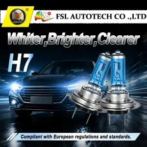 Factory Direct New H7 Light Car Auto Halogen Headlight E4 Certification Bulb 55W 12V Stainless Steel Base
