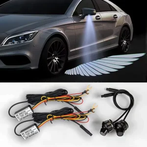 Factory Direct Sales New Car Rearview Mirror Welcome Light Wing Angel wings Projection Light Laser Light Carpet Light