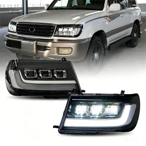 Factory Direct Supply LED Headlight Assembly for Toyota Land Cruiser (J100) DRL Animation Custom Orders Accepted