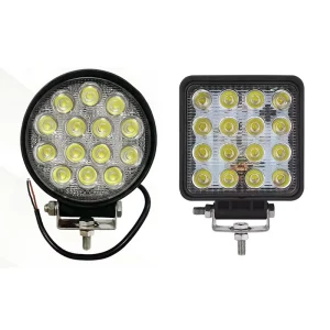 Factory Direct Supply Super Bright 48W 12V 4inch White Car LED Work Light Mini Plastic Round Exterior Auto Lighting