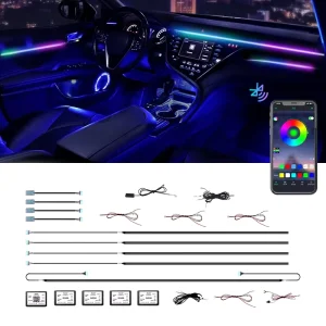 Factory Direct Universal Fit Car Ambient Light 10 in 1 26 in 1 6 in 1 RGB LED with Multi Color Lighting 12V 3-5W