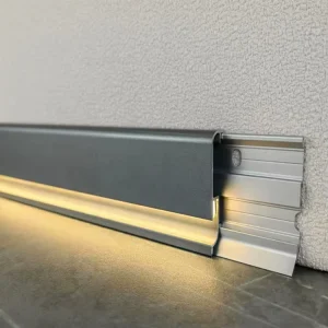 Factory Floor Skirting Board LED Profile Strip Metal Skirting Line Aluminum Skirting Board with LED Light