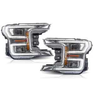 Factory JL3Z13008A Full Led Headlight Assembly Moving Turn Signal Head Lamp For Ford F150