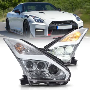 Factory LED Daytime Running Light Car Accessories R35 Headlight Assembly Modified LED Lens for Nissan GTR