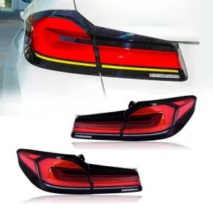 Factory New LED Tail Lights for BMW 5 Series Styling Rear Lamps Assembly Red Lens 12V Compatible with G30 G38