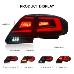 Factory New Upgrade Red Lens LED Taillights for Toyota Corolla Exterior Auto Parts