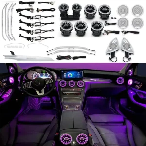 Factory Price 64 Colors Auto Interior Ambient Light for Mercedes Benz C Class W205 GLC (X253) Atmosphere Light